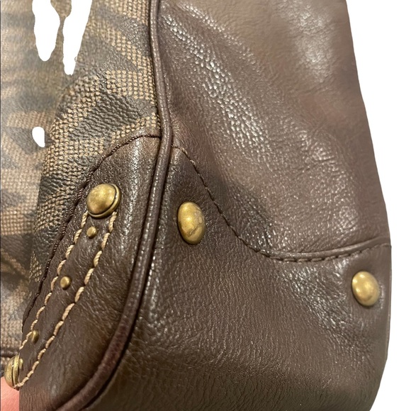 MICHAEL KORS Logo Leather Hobo with Braided Handles - Picture 8 of 13